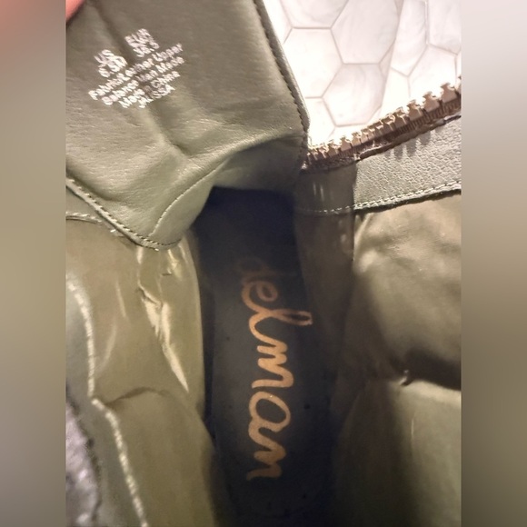 Sam Edelman Jalissa Army Green Waterproof Puffer Boots Leather & Fabric Size 6.5 - Picture 7 of 11